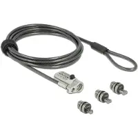 Navilock 20677 - 2 m - Zahlenschloss - Stahl - Schwarz - Silber