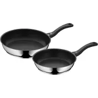 WMF 0733026299, Schwarz, Edelstahl, Edelstahl, Kunststoff, 24 cm, 28 cm, 2 Stück(e)