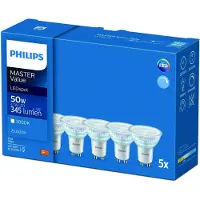 Philips MASTER LED Spot VLE D 4.7-50W GU10 83036D5CT, 4,7 W, 50 W, GU10, 345 lm, 25000 h, Weiß
