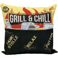 Hergo OUTDOOR-Kissen,Grill & Chill, bedruckt mit 3 Taschen zum Befüllen