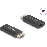 DeLOCK Aktiver DisplayPort 1.4 zu HDMI Adapter 8K mit HDR Funktion, DisplayPort, HDMI, Schwarz