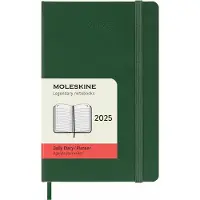 Moleskine 12M Daily Kalender 2025 Hardcover Pocket Myrtle Green