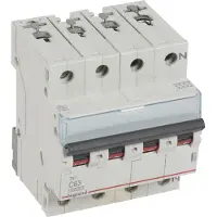 Legrand 404245 TX3 Leitungsschutzschalter C-Charakteristik, 63A, 3-polig+N, 10kA, 400VAC, 4TE