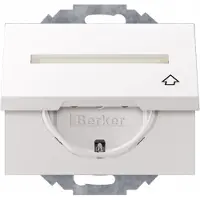 Berker Steckdose SCHUKO mit Klappdeckel, BSF und erh.BS K.1 polarweiss glänzend