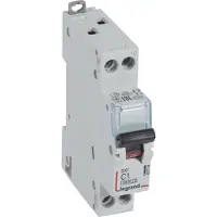 Legrand 407734 DX3 Leitungsschutzschalter C-Charakteristik, 1A, 1-polig+N, 6kA, 230VAC, 1TE