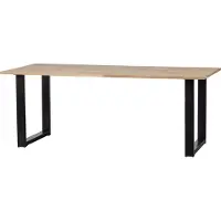 Woood Tablo Esstisch Aus Eichenholz, U-Tischbein, Braun, 220 X 90 Cm
