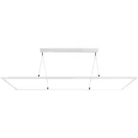 Deko-light LED-Hängeleuchte 3422, eckig, Dip-Switch, weiß dimmbar, weiß / opal, für Arbeitszimmer / Büro, Aluminium, Modern
