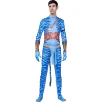 Maskworld Blauer Stammeskrieger Kostüm für Männer