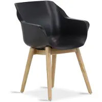 Hartman Gartenstuhl Hartman Sophie Armchair Teak Carbon Schwarz Natural (Zweier Set)