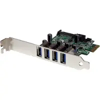 StarTech.com .com 4 Port PCI Express USB 3.0 (5 Gbit/s) SuperSpeed Schnittstellenkarte mit UASP - SATA intern, PCIe, USB 3.2 Gen 1 (3.1 Gen 1), PCIe 2.0, CE, FCC, NEC uPD720201, 5 Gbit/s