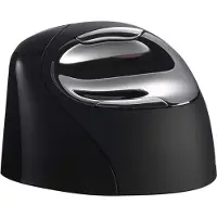 Evoluent 4 Bluetooth Black, rechts, Vertikale Ausführung, Laser, Bluetooth, 2600 DPI, Schwarz