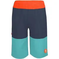 TROLLKIDS Badeshorts "Kroksand" in Orange/ Türkis/ Dunkelblau - 116