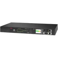 APC Netshelter Rack Automatic Transfer Switch, 1HE, 10A, 230V, C14 IN, 12 C13 OUT, 50/60Hz, Rackmount, 1U, LCD, 12 AC-Ausgänge, Schwarz