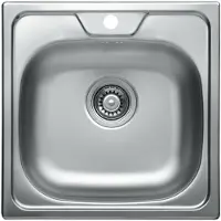 Alveus A1074634, Aufsatzwanne, Rechteckig, Edelstahl, Edelstahl, 1 Becken, Rechteckig
