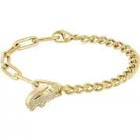 Lacoste für Damen. 2040147 Vergoldetes Stahlarmband (OSFA), Lässig, Armbänder, Rostfreier Stahl