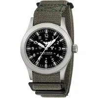 KHS PLASSF.DFSGO Herrenuhr Platoon Solar Flex-Textilband Stahl/Grau