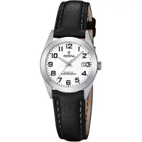Festina Analog Armband-Uhr Damen F20447/1 Leder Uhr schwarz Klassik UF20447/1