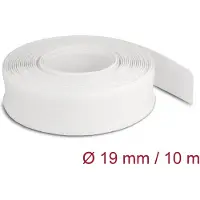 DeLOCK Geflechtschlauch mit Klettverschluss 10mx19mm weiß