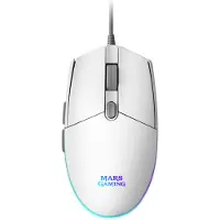 Mars Gaming MMG, rechts, Optisch, USB Typ-A, 3200 DPI, Weiß