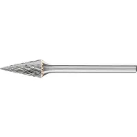 PFERD Hartmetallfrässtift spitzkegelförmig 6x13 mm Schaft ø 3 mm Zahnung 3 PLUS für universellse