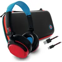 Stealth Switch Premium Travel Kit (Tasche/Headset/Kabel), Schwarz/Rot/Blau