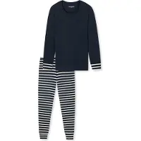 Schiesser Pyjama 181746 Casual Essentials Damen Night Blue-XXXXL
