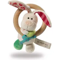 Nici beißring Rabbit Tilli 29 x 16 x 5 cm Holz/Plüsch weiß