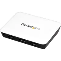 StarTech.com .com 3 Port USB 3.0 Hub mit Gigabit Ethernet, Kabelgebunden, USB, 5000 Mbit/s, Schwarz, Weiß