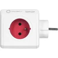 Allocacoc PowerCube Original USB Type E, Drinnen, Typ E, Rot, CE, 4 AC-Ausgänge, 16 A