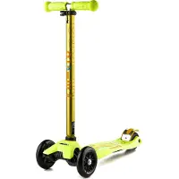 Micro Maxi Deluxe Roller gelb mit verstellbarem Lenker und 70 kg Tragkraft