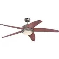 WESTINGHOUSE Bendan LED-Deckenventilator, Holz, leise - , Bendan, dimmbar, Braun / Rost, für Wohnzimmer, Holz, Modern