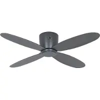 CasaFan ECO PLANO II Smart Deckenventilator 112 anthrazit - , Eco Plano II, Grau, für Wohnzimmer, Kunststoff, Modern