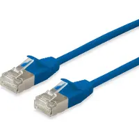 Equip Cat.6A F/FTP Slim-Patchkabel, 5.0m, Blau, 5 m, Cat6a, F/FTP (FFTP), RJ-45, RJ-45, Blau