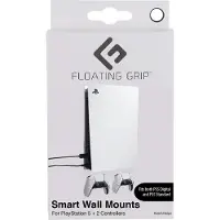 Nacon Playstation 5 Wall Mounts by Floating Grip - White Bundle