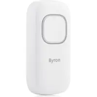 Byron DBY-25930 Funk-Klingeltaster DBY930, Kabellos, Weiß, Kunststoff, 0.868 GHz, 200 m, Klebende Pads