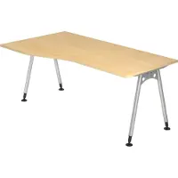 Hjh OFFICE PRO ATOS 18 S - Ahorn 180 x 100 höhenverstellbar