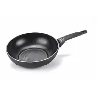 Moneta 0005554328, Rund, Wok-/Bratpfanne, Schwarz, Recy, Aluminium, 4 l
