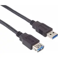 PremiumCord Verlängerungskabel USB 3.0 Super-Speed 5 Gbit/s A-A, MF, 9-polig, 1 m (ku3paa1bk)