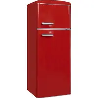 Exquisit Retrokühlschrank RKGC270-45-H-160E rot | Standgerät | 206 l Volumen | rot