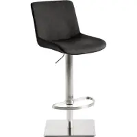 Mayer Bar-/Tresenhocker 1287 Gestell Edel- stahl , Sitzschale schwarzgrau,