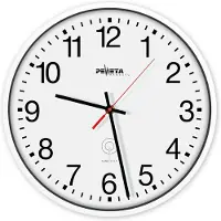 Peweta Funk-Wanduhr "ø 30 cm", Zifferblatt arabische Zahlen, Weiß