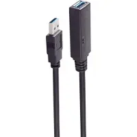 Shiverpeaks BS13-39485, 30 m, USB A, USB A, Schwarz