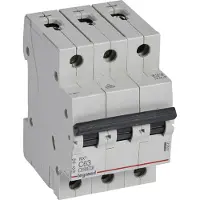 Legrand 419241 RX3 Leitungsschutzschalter C-Charakteristik, 63A, 3-polig, 6kA, 400VAC, 3TE