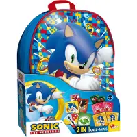 Lisciani 104536 - Sonic Kartenspiel-Collection im Rucksack Karten Spiel Kinderspiel Tails Knuckles