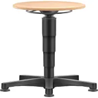 BIMOS Allround Hocker , sitzhöhenverstellbar 450-650 mm, mit Gleiter, Buche-Schichtholz, langlebig, leicht zu reinigen