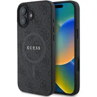 GUESS GUHMP16SG4GFRK iPhone 16 6,1" czarny/black MagSafe PU 4G Ring Classic Logo