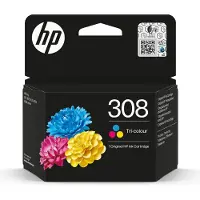 HP 308 Cyan/Magenta/Gelb Original Druckerpatrone, Standardertrag, Cyan, Magenta, Gelb, Tinte auf Farbstoffbasis, 1 Stück(e), 500 Seiten, Kombi-Packung