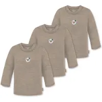 Normani 3er Pack Baby Merino Longsleeve „Taupo" - 9467