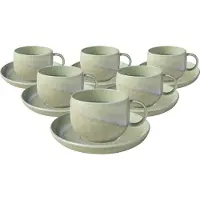 Villeroy & Boch like. by Perlemor Alga Espressotasse mit Untertasse 60 ml 6er Set