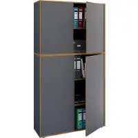 VCM Aktenschrank "Büroschrank Aktenschrank Sideboard Salia 5fach", schwarz (anthrazit), B:100cm T:33cm, Obermaterial: 100% Holz Wood., Schränke, Aktenschrank